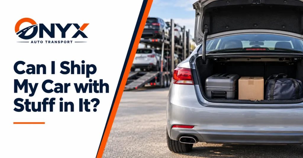 Can I Ship My Car with Stuff in It