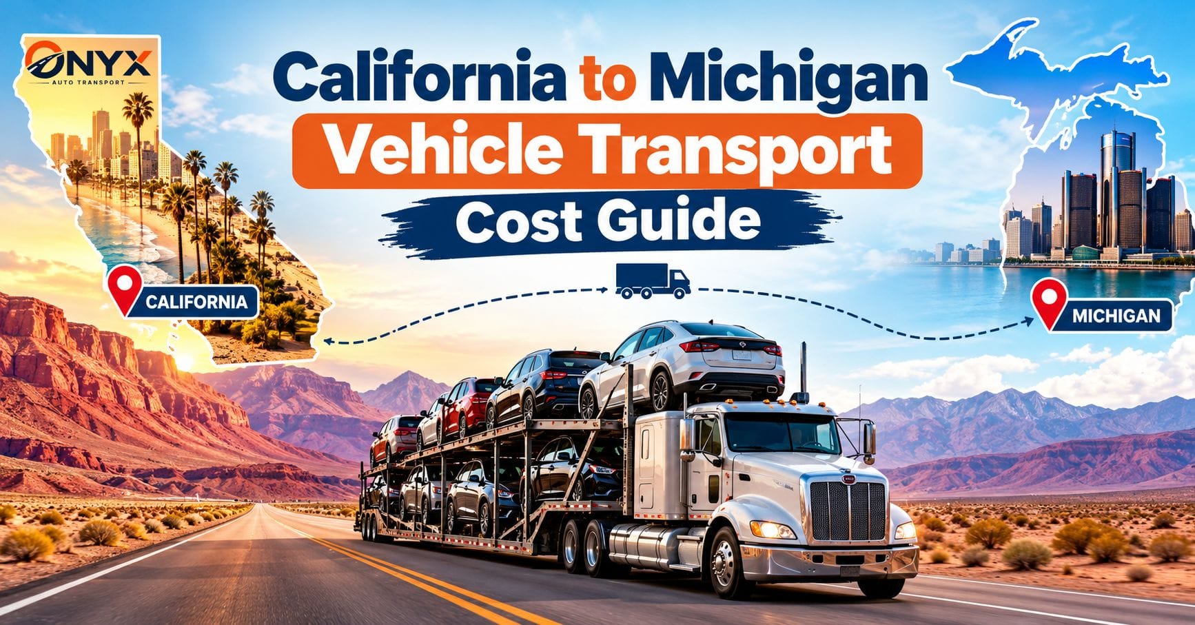 California to Michigan Vehicle Transport Cost Guide 2027